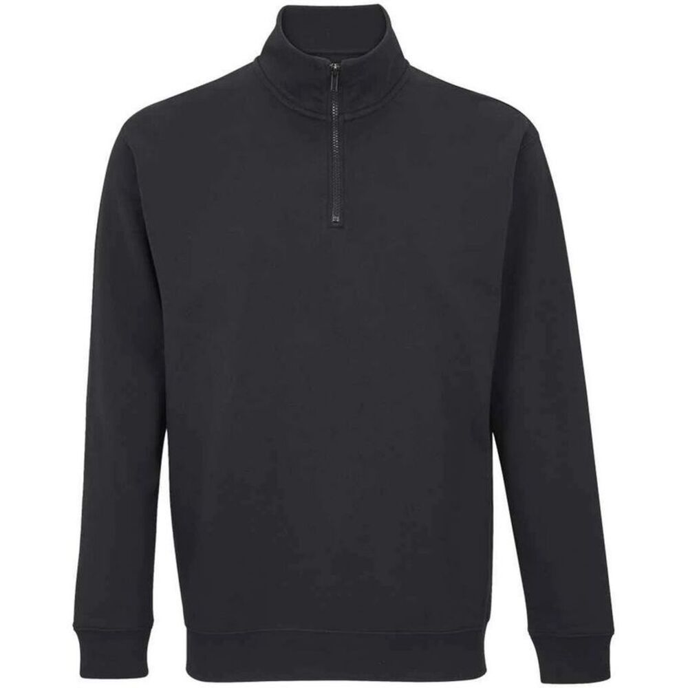 SOLS Unisex Adult Conrad Quarter Zip Sweatshirt / Black